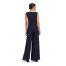 Vera Mont - 4953 4001 8913 Jumpsuit donker blauw met wit.