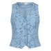 Vera Mont - 3660 4066 Lichtblauwe kanten gilet.