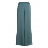 Vera Mont - 0300 4262 Wijde broek petrol blauw satijn.