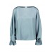 Vera Mont - 0426 4262 Losse satijnen bloes petrol blauw.