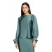 Vera Mont - 0426 4262 Losse satijnen bloes petrol blauw.