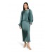 Vera Mont - 0426 4262 Losse satijnen bloes petrol blauw.