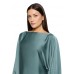 Vera Mont - 0426 4262 Losse satijnen bloes petrol blauw.