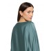 Vera Mont - 0426 4262 Losse satijnen bloes petrol blauw.