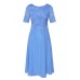 Vera Mont - 0113 4825 8249 Half lang kleed licht blauw voile kant.