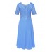 Vera Mont - 0113 4825 8249 Half lang kleed licht blauw voile kant.