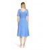 Vera Mont - 0113 4825 8249 Half lang kleed licht blauw voile kant.