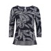 Vera Mont - 4025 4230 Bloes stretch  blauw witte print.