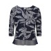 Vera Mont - 4025 4230 Bloes stretch  blauw witte print.