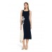 Vera Mont - 5150 4514 blauw asymmetisch kleed Ecru bloem. Vera Mont - 5150 4514 blauw asymmetisch kleed Ecru bloem.