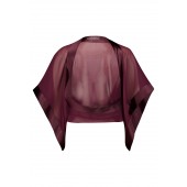 Vera Mont - 0385 4825 6179 Bordeaux voile mouwen cape.