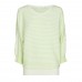 Xandres - GABONI 29026-03-5555 - Gestreepte groene pull met pofmouw