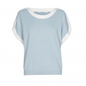 Xandres - AMADINE  29303-02-0475 - Blauwe pull in biologisch katoen 