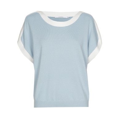 Xandres - AMADINE  29303-02-0475 - Blauwe pull in biologisch katoen 