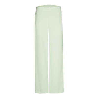 Xandres - PHOCAS_PLAT_ST  61085-13-6520 - Geklede groene broek met wijde pijpen