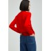 Xandres - AGIZE 29122-01-0511- Pull rood met knopen op schouder Xandres - AGIZE 29122-01-0511- Pull rood met knopen op schouder