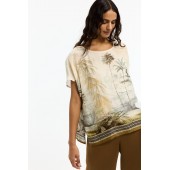 Xandres - HOLO 61625-01-0916 - Blouse met zomerse palmboom print