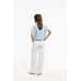 Xandres - AMADINE  29303-02-0475 - Blauwe pull in biologisch katoen 