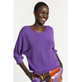 Xandres - GABON 29111-01-6305 - Pull violet met lurex en fantasiesteek