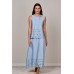 Yess - S26C044 Licht blauwe broek suède look.